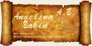 Angelina Babin vizit kartica